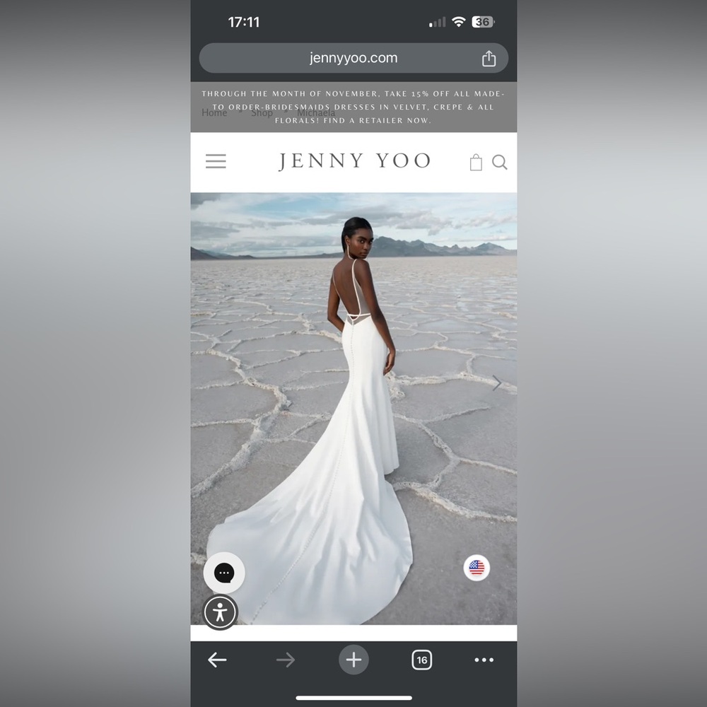 For sale (still available) - Jenny Yoo modern minimalist wedding dress